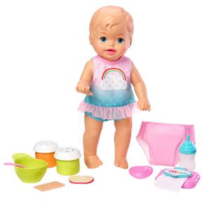 Boneca Bebê - Little Mommy - Faz Xixi Deluxe - Vesitdo Arco-Iris - Mattel
