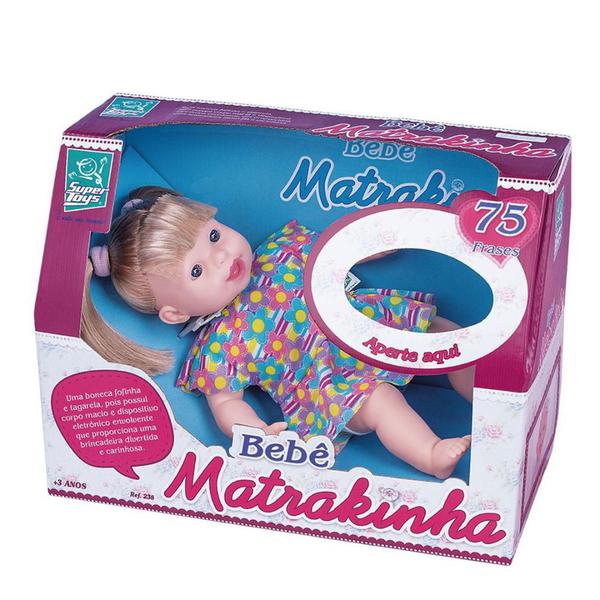 Boneca Bebê Matrakinha com Cabelo - 75 Frases - Super Toys