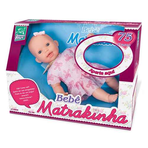 Boneca Bebê Matrakinha Fala 75 Frases - Super Toys