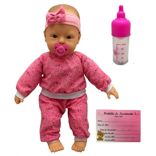 Boneca Bebê Pijama Fala 106 Frases Estilo Reborn - Divertoys