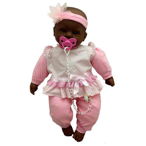 Boneca Bebê Real Recém Nascida Negra Estilo Reborn Divertoys
