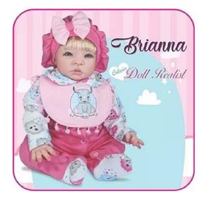 Boneca Bebê Reborn Brianna Realista de Silicone 48cm Sidnyl
