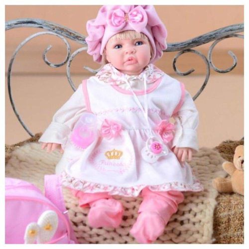 Boneca Bebê Reborn Princesa Larinha 53cm com 20 Acessórios