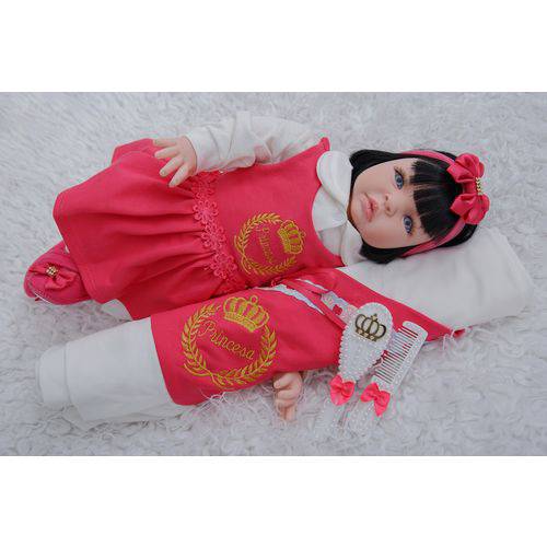 Boneca Bebê Reborn Princesa Larinha Enxoval