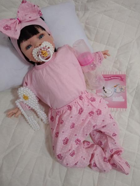 Boneca Bebe Reborn Princesa Rosa - Sid Nyl