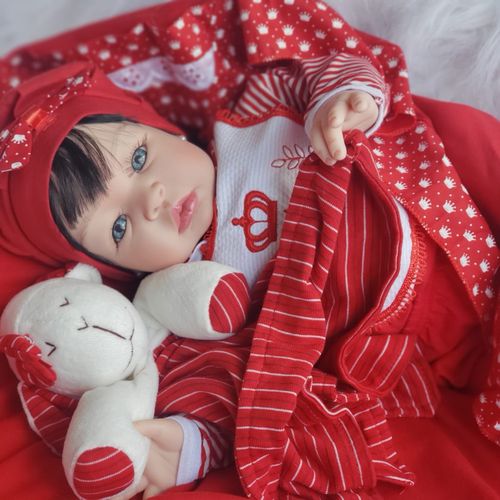 Tudo sobre 'Boneca Bebê Reborn Real Brinquedo Menina Surpresa Morena Vermelha + Boina'