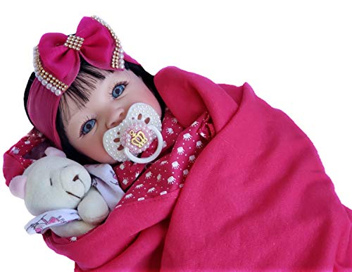 Boneca Bebê Reborn Real Menina Princesa Enxoval Completo