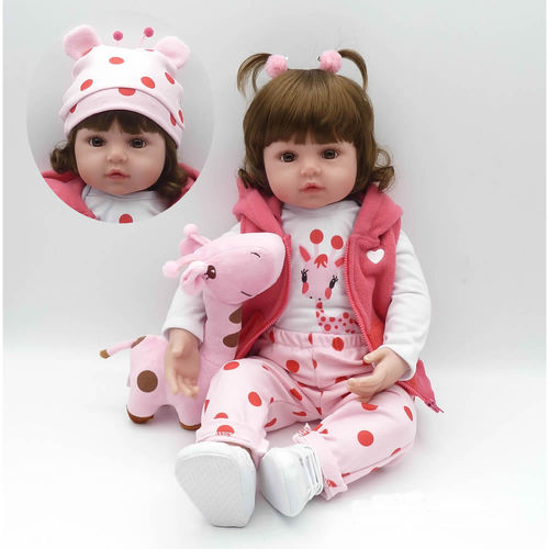 Brinquedo Infantil Boneca Menina Reborn Realista Silicone no Shoptime