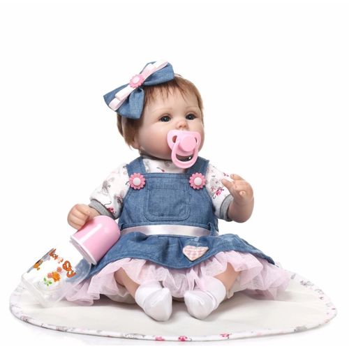 Boneca Bebê Reborn Silicone Manuela 40cm