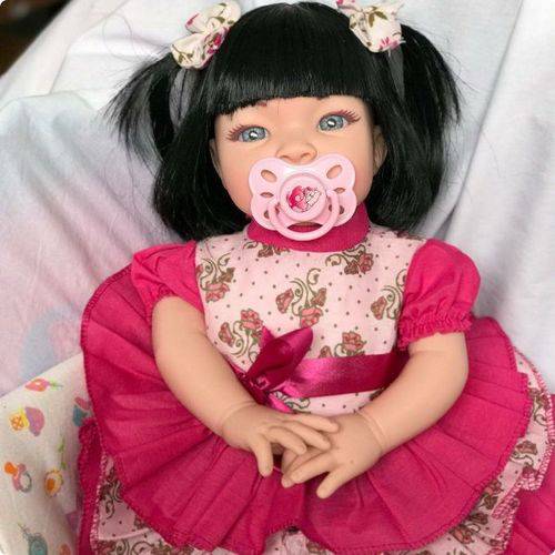 Boneca Bebê Tipo Reborn Realista - Kit Acessórios