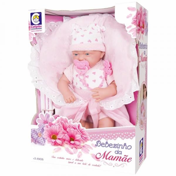 Boneca Bebezinho da Mamãe com Macacão 42cm 2082 - Cotiplás - Cotiplas