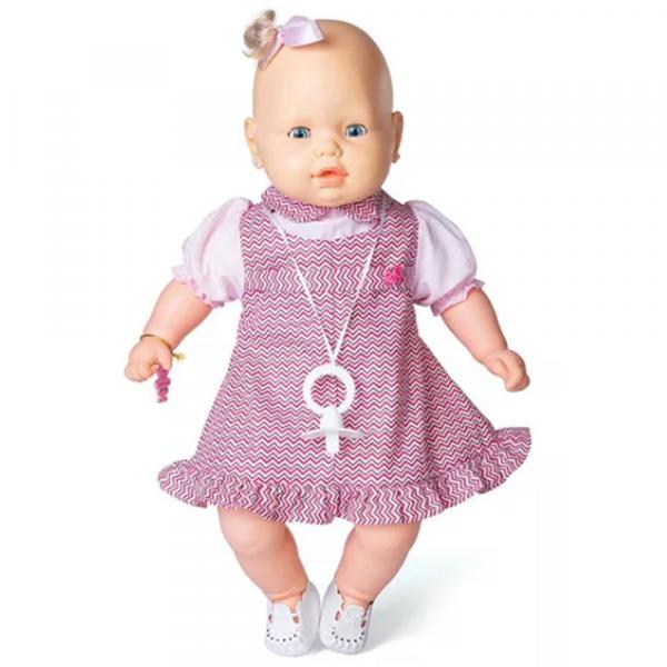Boneca Bebezinho Estrela 49cm Vestido Rosa