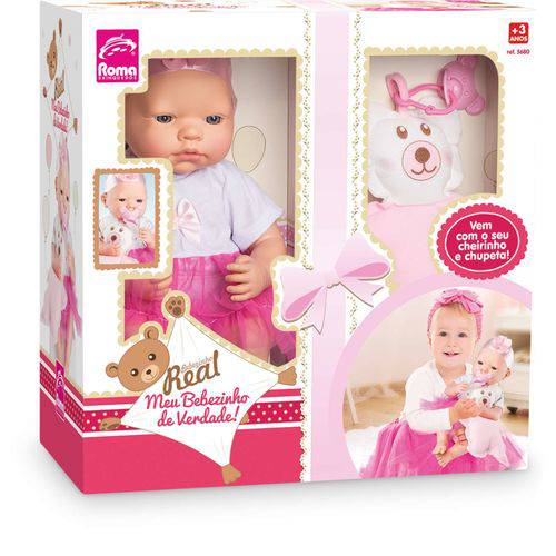 Boneca Bebezinho Real Pink Roma Unidade