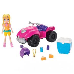 Boneca com Quadriciclo Polly Pocket Roupas e Acessórios Mattel