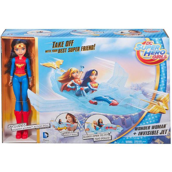 Boneca DC Super Hero Girls Conjunto Jato Wonder Woman Mattel