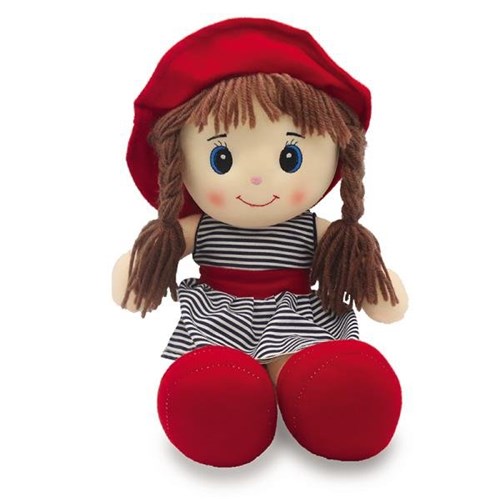Boneca de Pano 30cm - Vermelho - Unik Toys