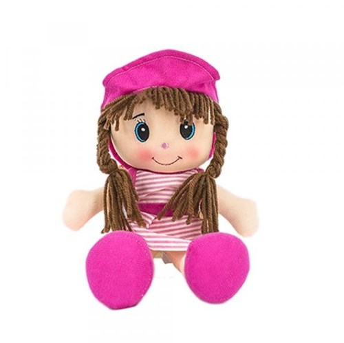 Boneca de Pano 40cm - Rosa - Unik Toys