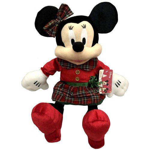 Boneca de Pelúcia Grande Minnie Mouse Natal 46cm - Disney