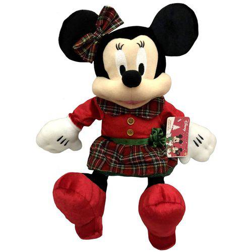 🏷️【Tudo Sobre】→ Boneca de Pelúcia Grande Minnie Mouse Natal 46cm - Disney
