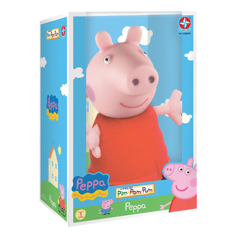 Boneca de Pelúcia Peppa Pig Cabeça de Vinil Estrela