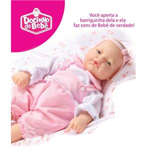 Boneca Docinho de Bebê Emite Sons Diver Toys - Ref 616