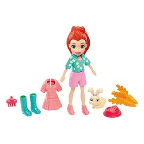 Boneca e Acessórios - Polly Pocket - Polly e Coelhinho - Mattel