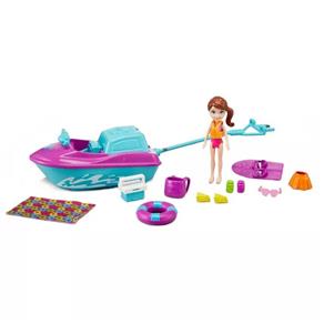 Boneca e Veículo - Polly Pocket - Lila e Jet Ski - Mattel Mattel