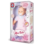 Boneca Estrela Meu Bebê Branca Vestido Rosa 60cm