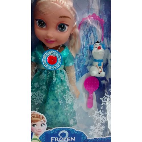 Boneca Frozen Disney Princesa Elsa Sonoro + Mini Olaf