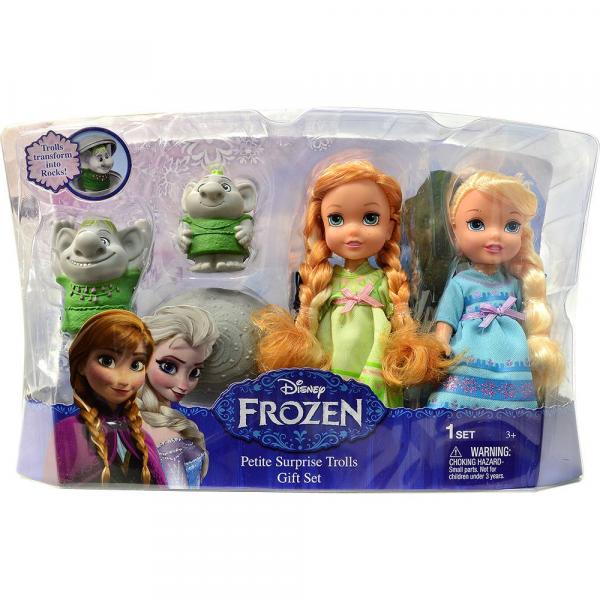 Boneca Frozen Elsa, Anna e Trolls Princesas Disney Sunny 14 Cm