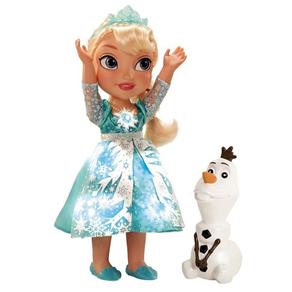Boneca Frozen Sunny Elsa Neve Brilhante de Luxo