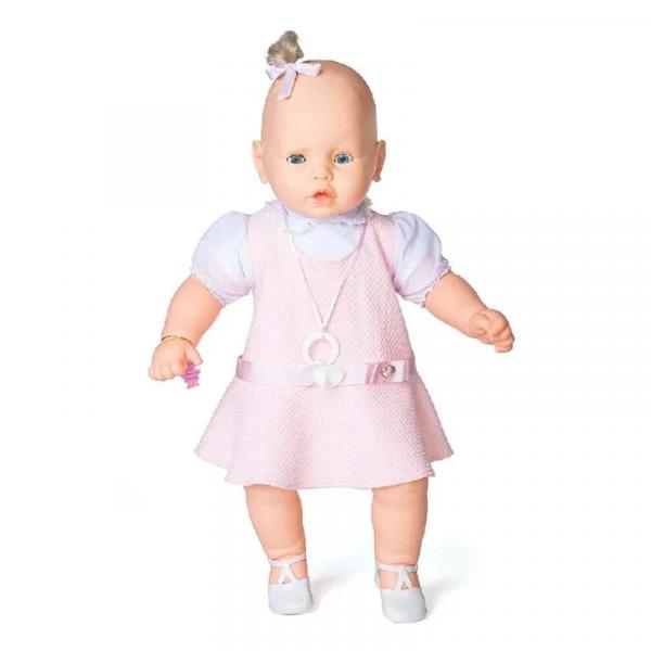 Boneca Gigante 60 Cm Meu Bebê Loira Vestido Rosa - Estrela