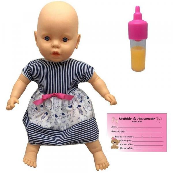 Boneca Grande Bebê Encanto Bebezão 55cm Acessórios Mamadeira Mágica Certidão de Nascimento - Estrela