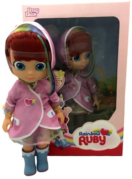 Boneca Grande Rainbow Ruby com Capa - Baby Brink