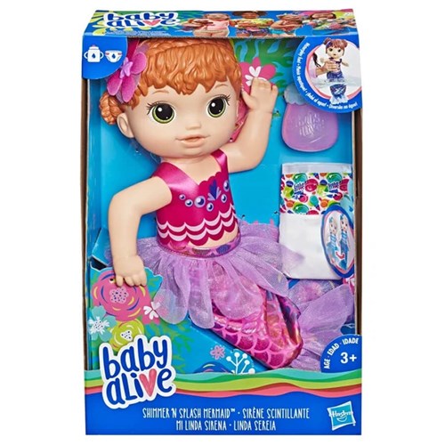 Boneca Hasbro Baby Alive Linda Sereia Ruiva