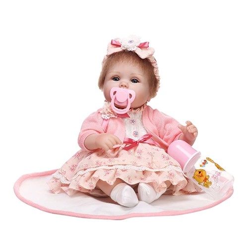 Boneca Laura Baby Giovana - Bebe Reborn Rosa