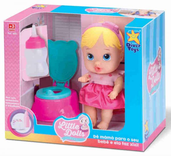 Boneca Little Dolls Faz Xixi Diver Toys