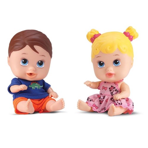 Boneca Little Dolls Gêmeos 8037 DiverToys Colorido