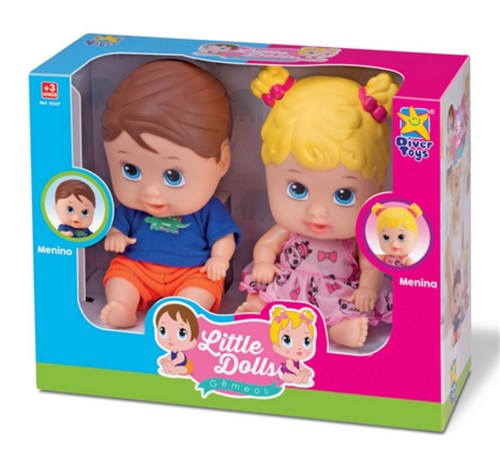 Boneca Little Dolls Gêmeos 8037 Divertoys