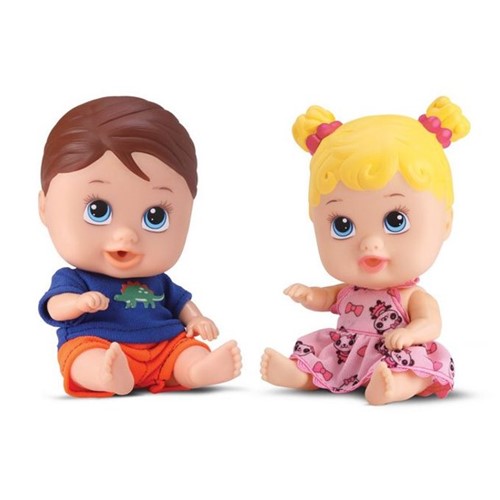 Boneca Little Dolls Gêmeos- Menina e Menino - Divertoys - DIVERTOYS