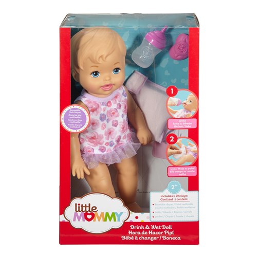 Boneca Little Mommy Bebê Faz Xixi Deluxe 36Cm Mattel Fkd02