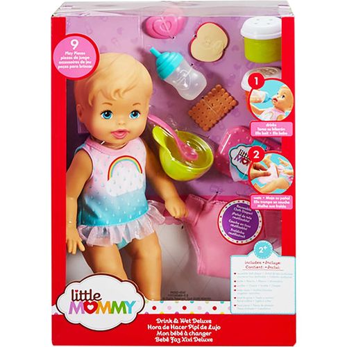 Boneca Little Mommy Bebe Faz Xixi Deluxe Mattel Fkd02