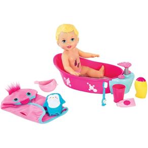Boneca Little Mommy Brincadeira na Banheira Loira Mattel