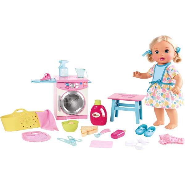 Boneca Little MOMMY Hora Comer Lavar - Mattel