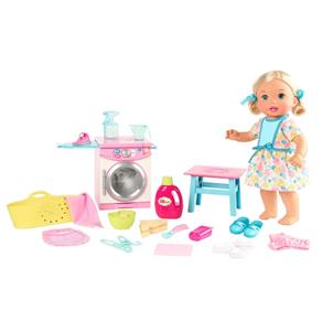 Boneca Little Mommy Hora de Comer e Lavar Mattel