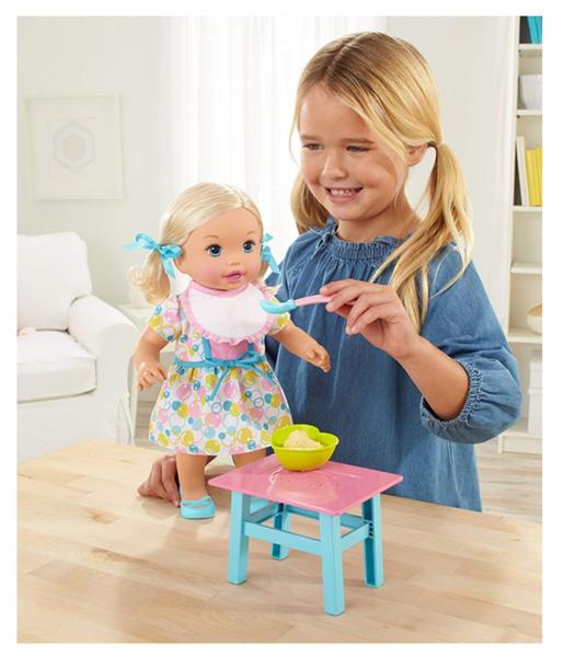 Boneca Little Mommy Hora de Comer e Lavar Mattel