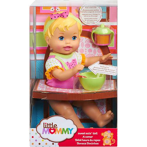 Tudo sobre 'Boneca Little Mommy Momentos do Bebê Dar de Comer Melância- Mattel'