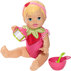 Boneca Little Mommy Momentos do Bebê Dar de Comer Moranguinho - Mattel