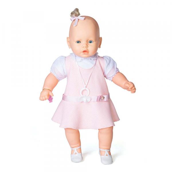 Boneca Meu Bebê Branco Vestido Rosa 60 Cm - Estrela