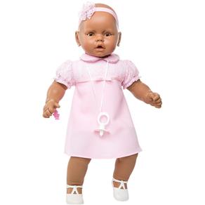 Boneca Meu Bebê Negro Estrela - Vestido Rosa